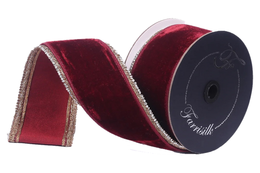 Double Drip Velvet 3" Burgundy