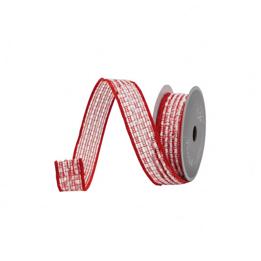 Santa's Trellis 1.375" Red & White