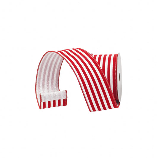 Sugar Stripes 2.5" Red & White