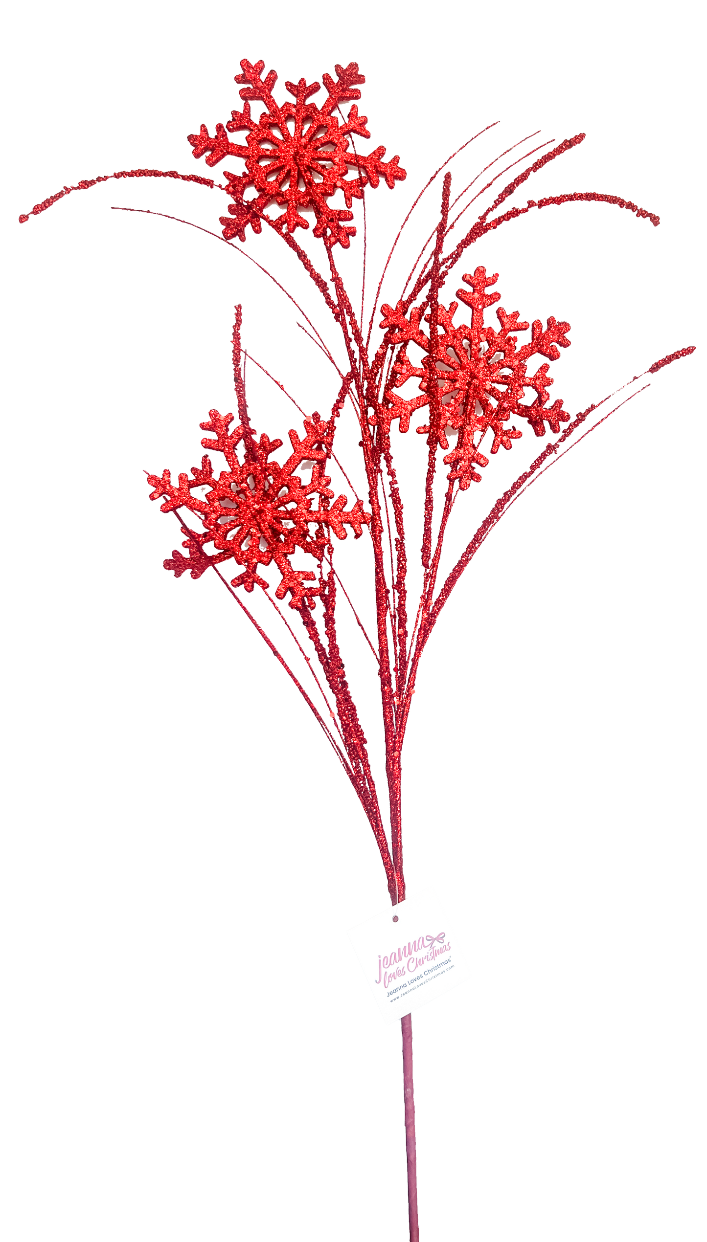 Red Snowflake Party Pick
