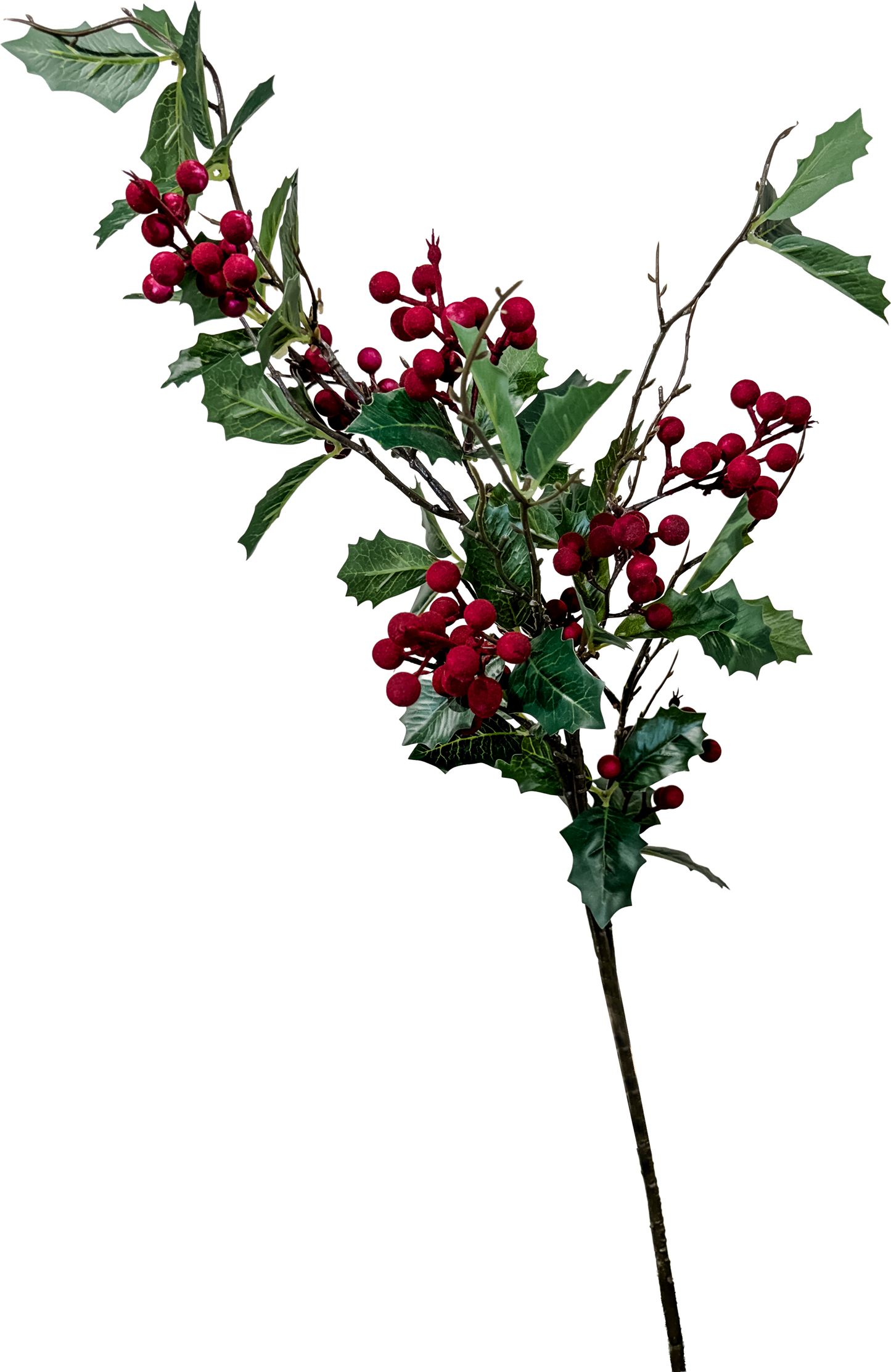 Refined Holly Spray - Burgundy
