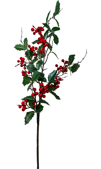Refined Holly Spray - Red
