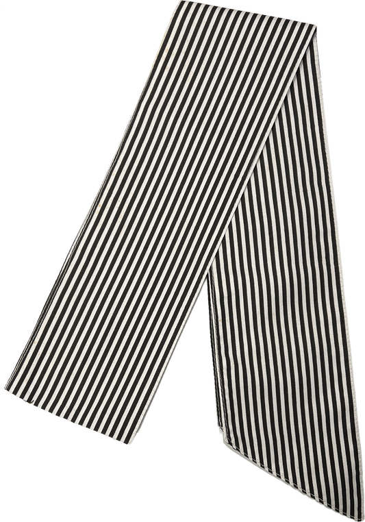 Striped Wreath Sash - Black and White
