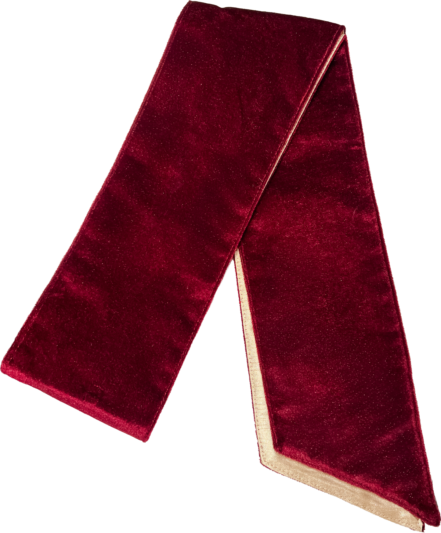 Velvet Wreath Sash - Burgundy