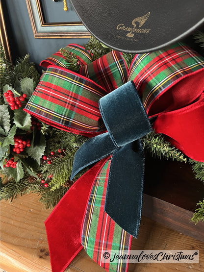 Velvet Ribbon 2.5" Dark Teal