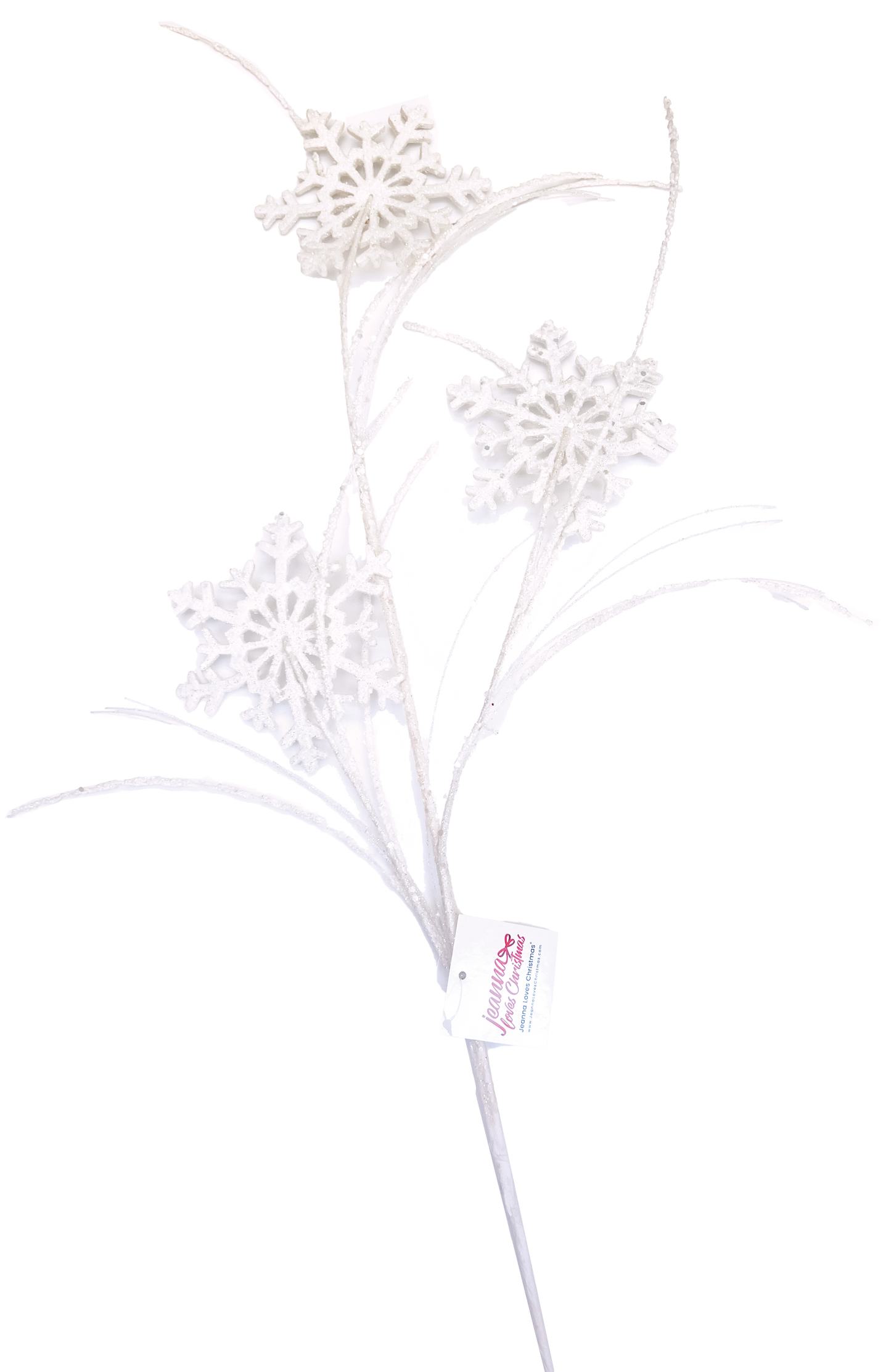 White Snowflake Party Pick