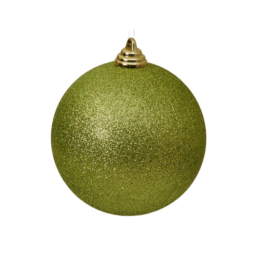 Lime Glitter Ornament 5" - Pack of 6